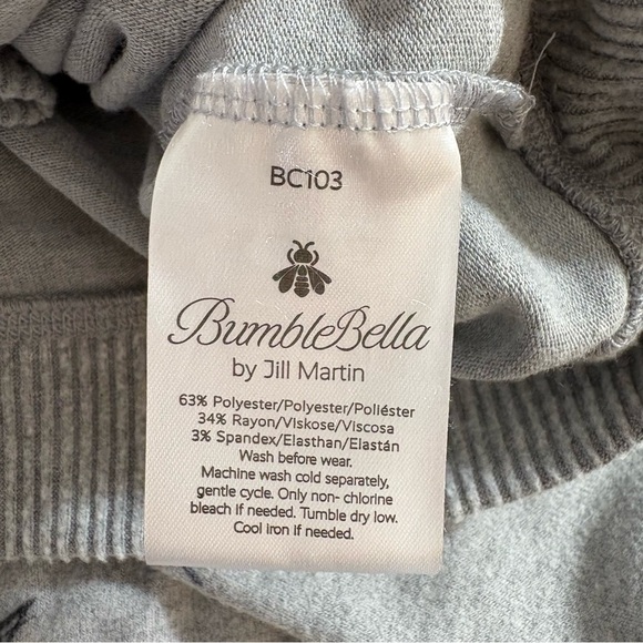 BumbleBella by Jill Martin Women's Top Sweater Sz XS Graphic Grey A617016 - Picture 9 of 11